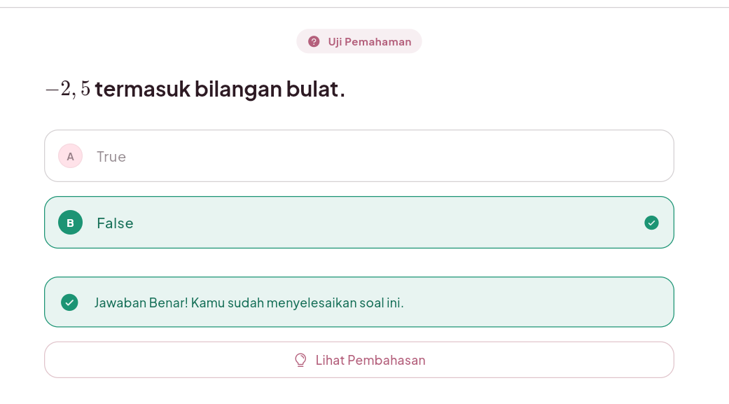 Screenshot Latihan yang Terarah
