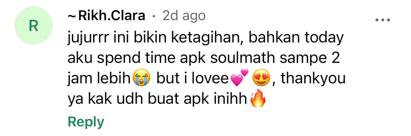 Testimoni pengguna SoulMath 6